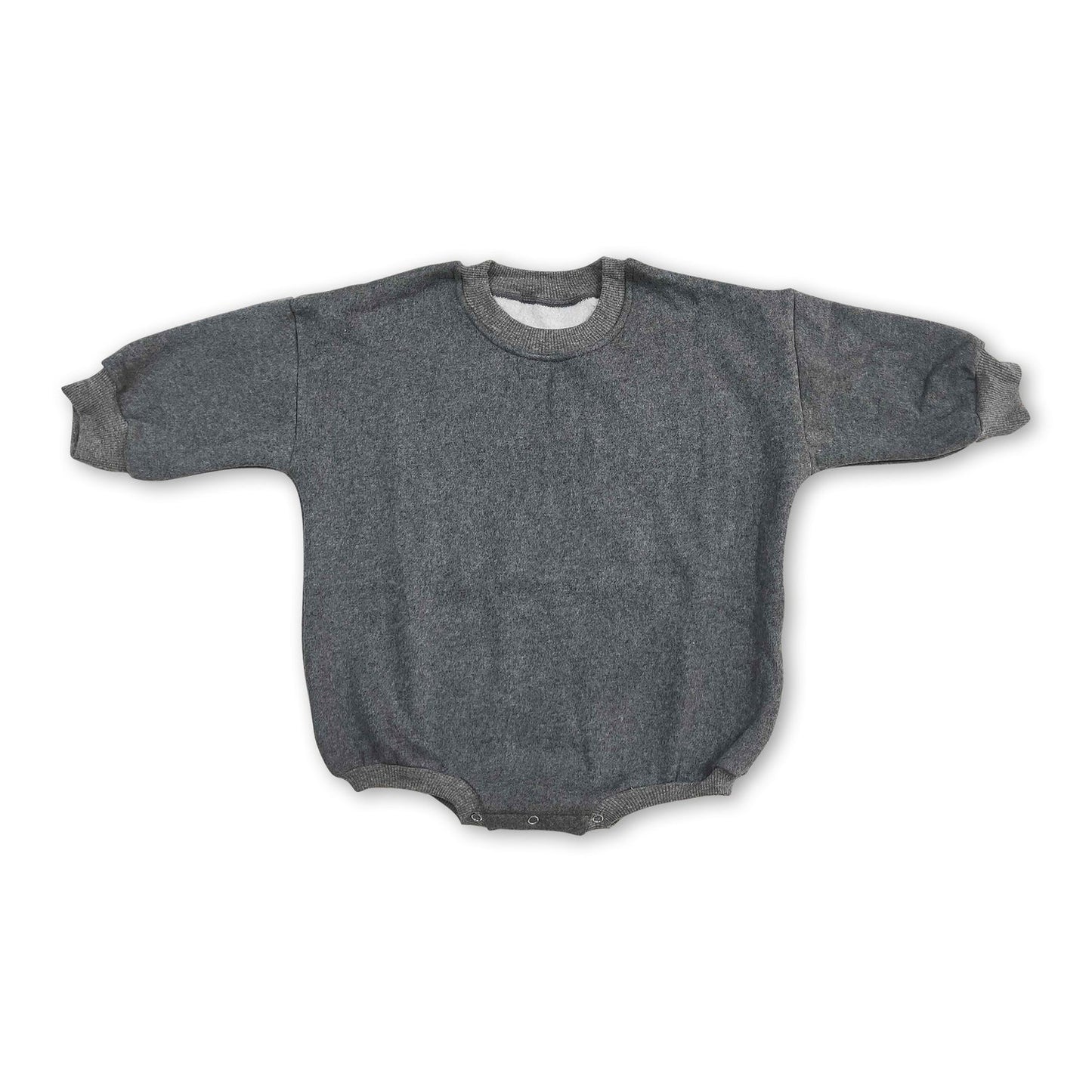 RTS NO MOQ Sibling cotton Baby Boys Solid Color Crew Neck Long Sleeve Sweater Romper Daily Warm Outfit