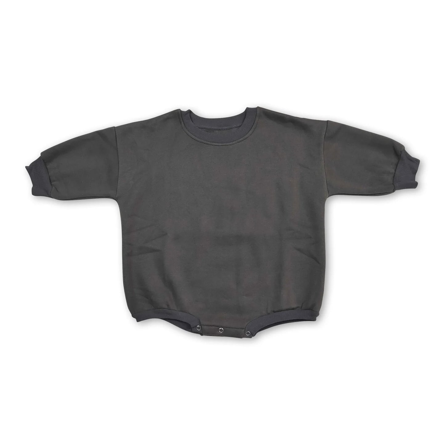 RTS NO MOQ Sibling cotton Baby Boys Solid Color Crew Neck Long Sleeve Sweater Romper Daily Warm Outfit