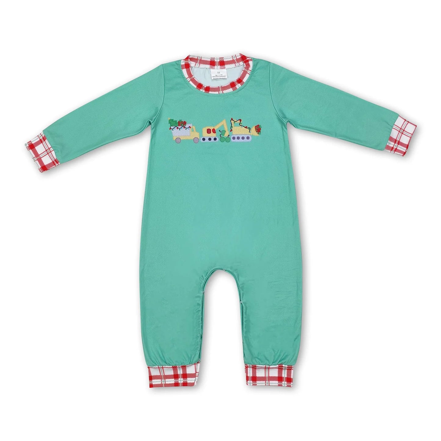RTS NO MOQ Sibling milk silk Baby Boys Girls Christmas Long Sleeve Rompers Holiday Outfit