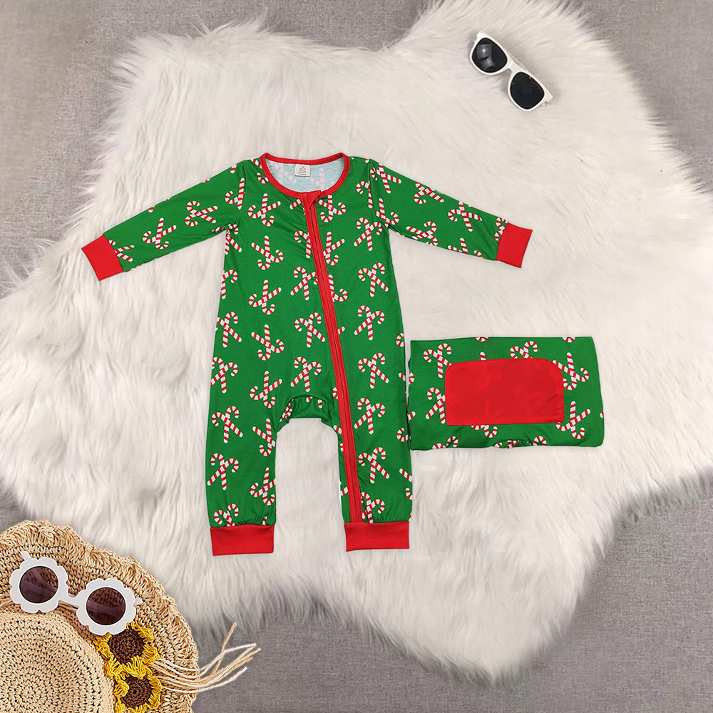 RTS NO MOQ Baby boy clothes modal Christmas long Sleeve Romper Mixed Sizes