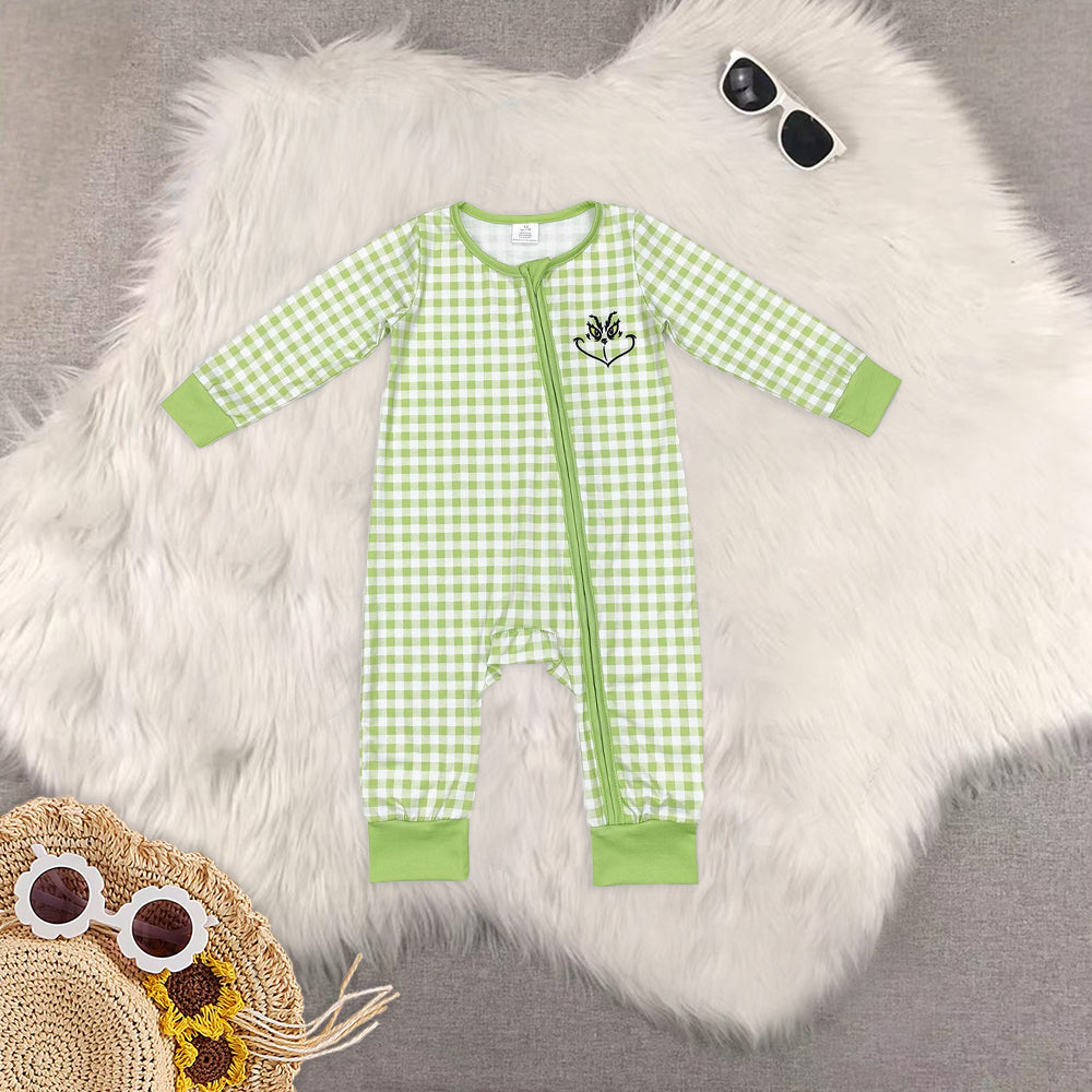 RTS NO MOQ Baby boy clothes modal Christmas long Sleeve Romper Mixed Sizes