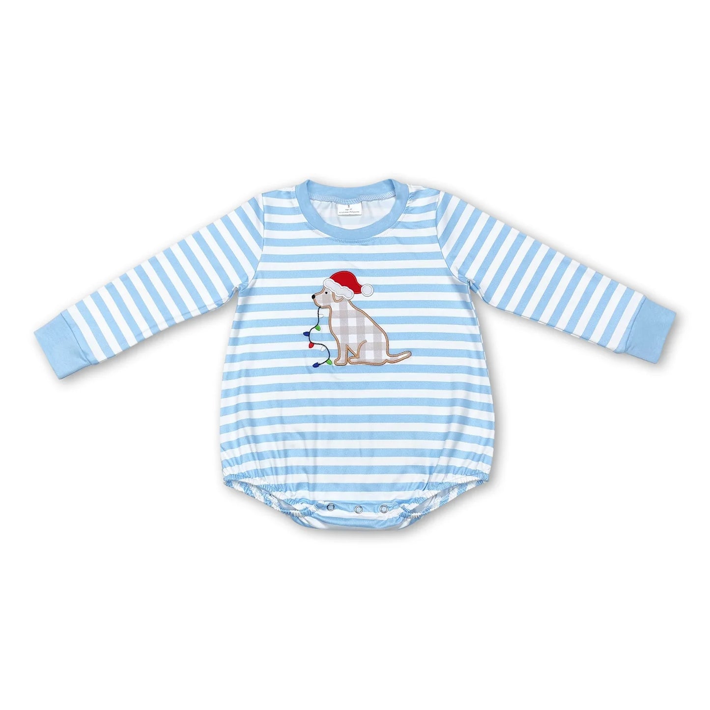 RTS NO MOQ Sibling milk silk Baby Boys Girls Christmas Long Sleeve Santa Print Rompers