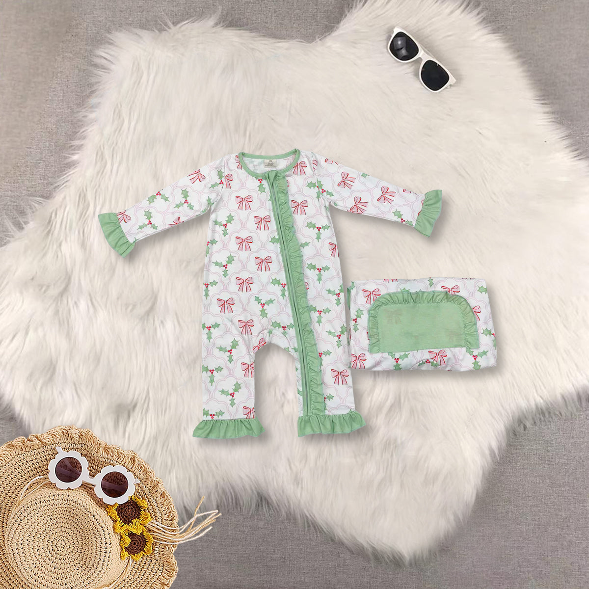 RTS NO MOQ Sibling baby Girls Boys Christmas long sleeve pants sets 2 and rompers 2 and adult top and adult pants Clothes