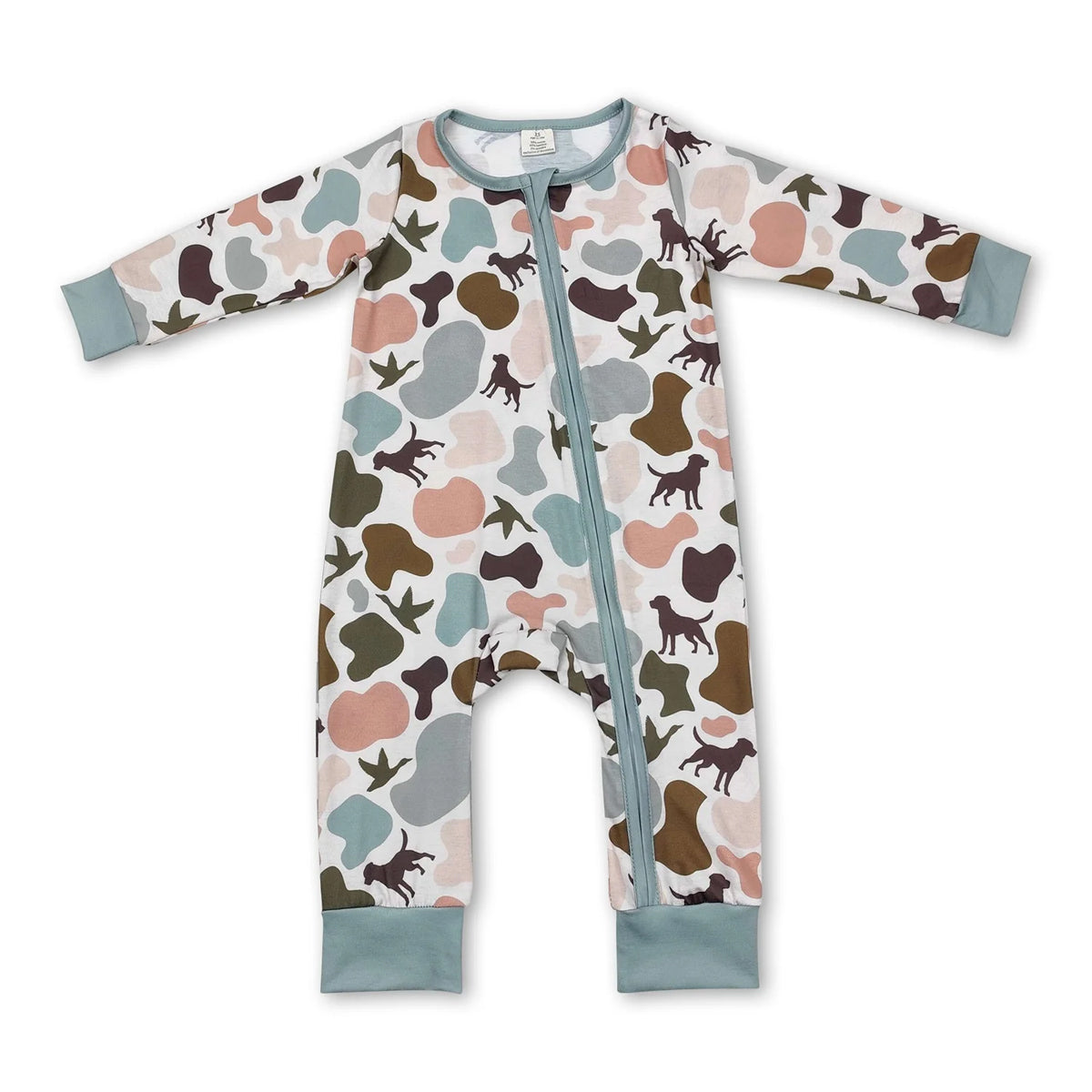 RTS NO MOQ Sibling Baby boy clothes modal camouflage long Sleeve Romper Mixed Sizes