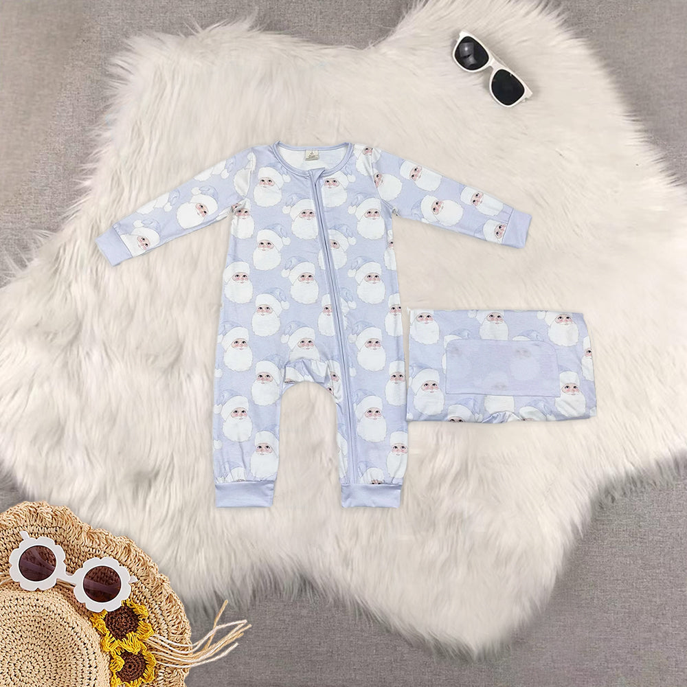 RTS NO MOQ Baby boy clothes modal Christmas long Sleeve Romper Mixed Sizes