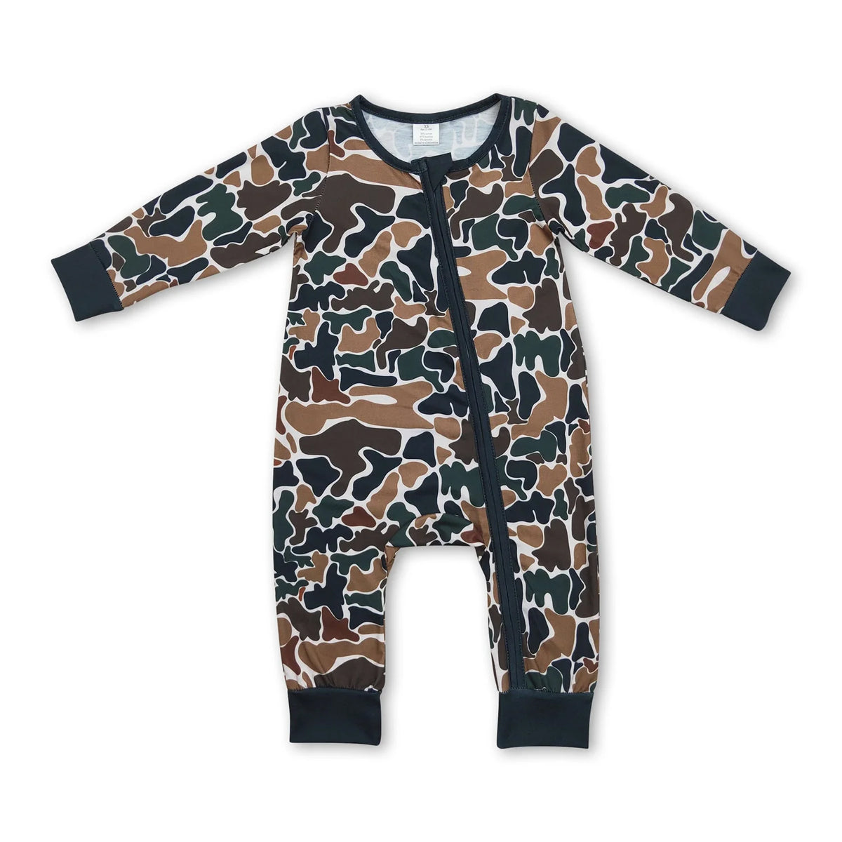 RTS NO MOQ Sibling Baby boy clothes modal camouflage long Sleeve Romper Mixed Sizes