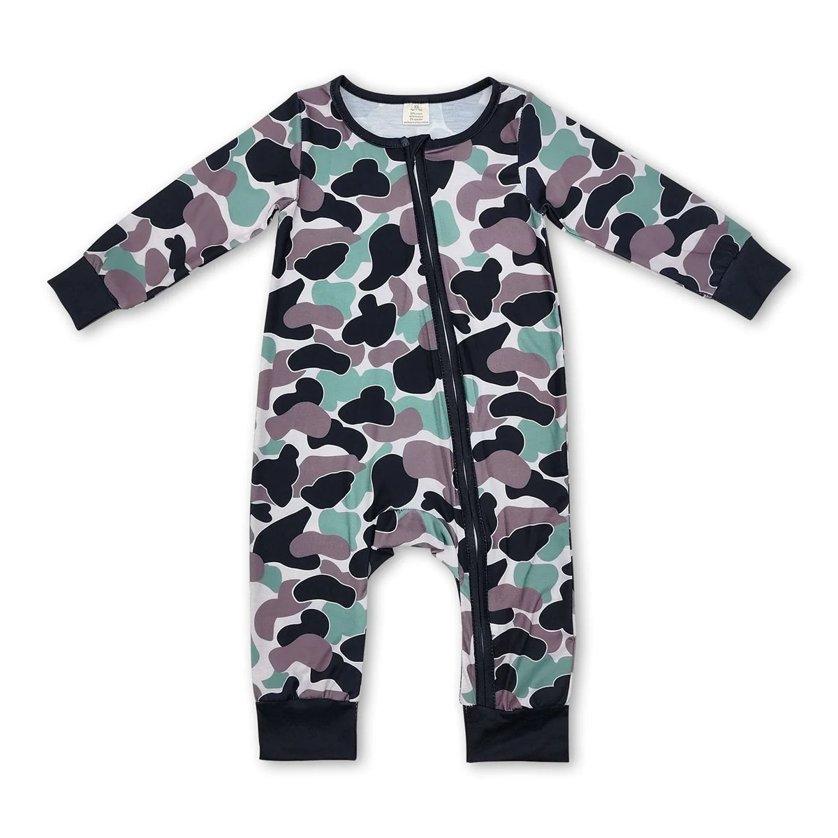RTS NO MOQ Sibling Baby boy clothes modal camouflage long Sleeve Romper Mixed Sizes