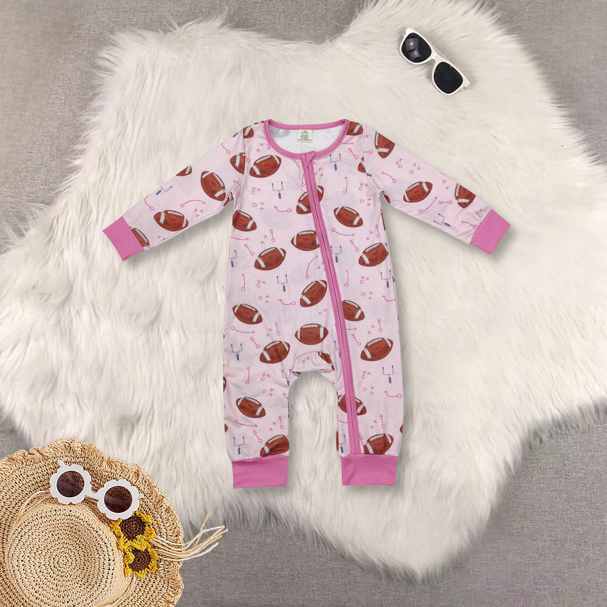 RTS NO MOQ Sibling baby boy girls clothes modal rugby Long Sleeve Suits and rompers