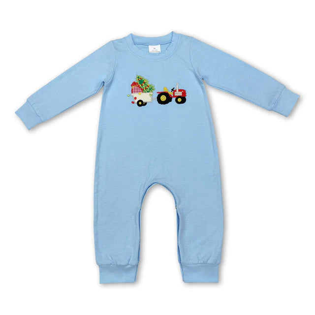 RTS NO MOQ Sibling milk silk Baby Boys Girls Christmas Long Sleeve Rompers Holiday Outfit