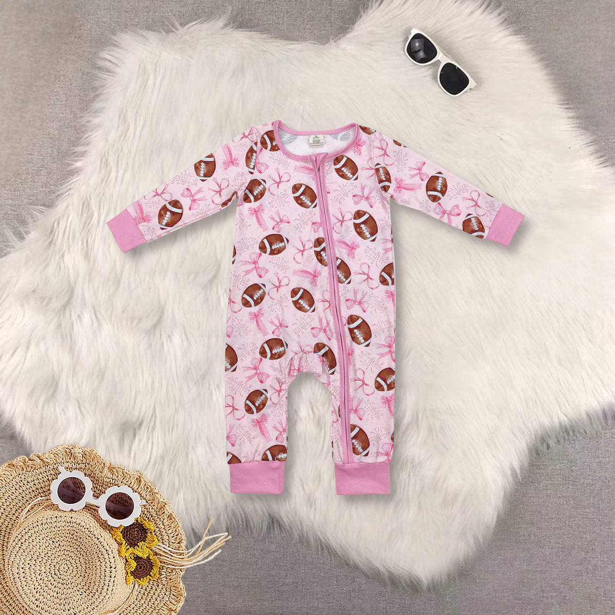 RTS NO MOQ Sibling baby boy girls clothes modal rugby Long Sleeve Suits and rompers