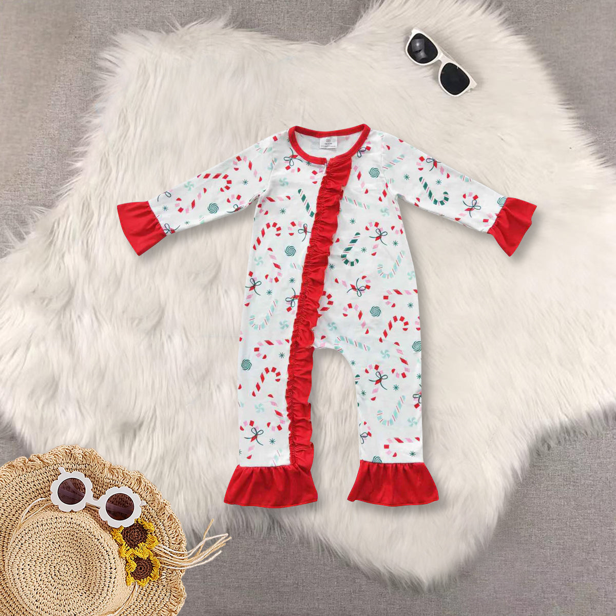 RTS NO MOQ Sibling baby Girls Boys Christmas long sleeve pants sets 2 and rompers 2 and dress and adult pants Clothes