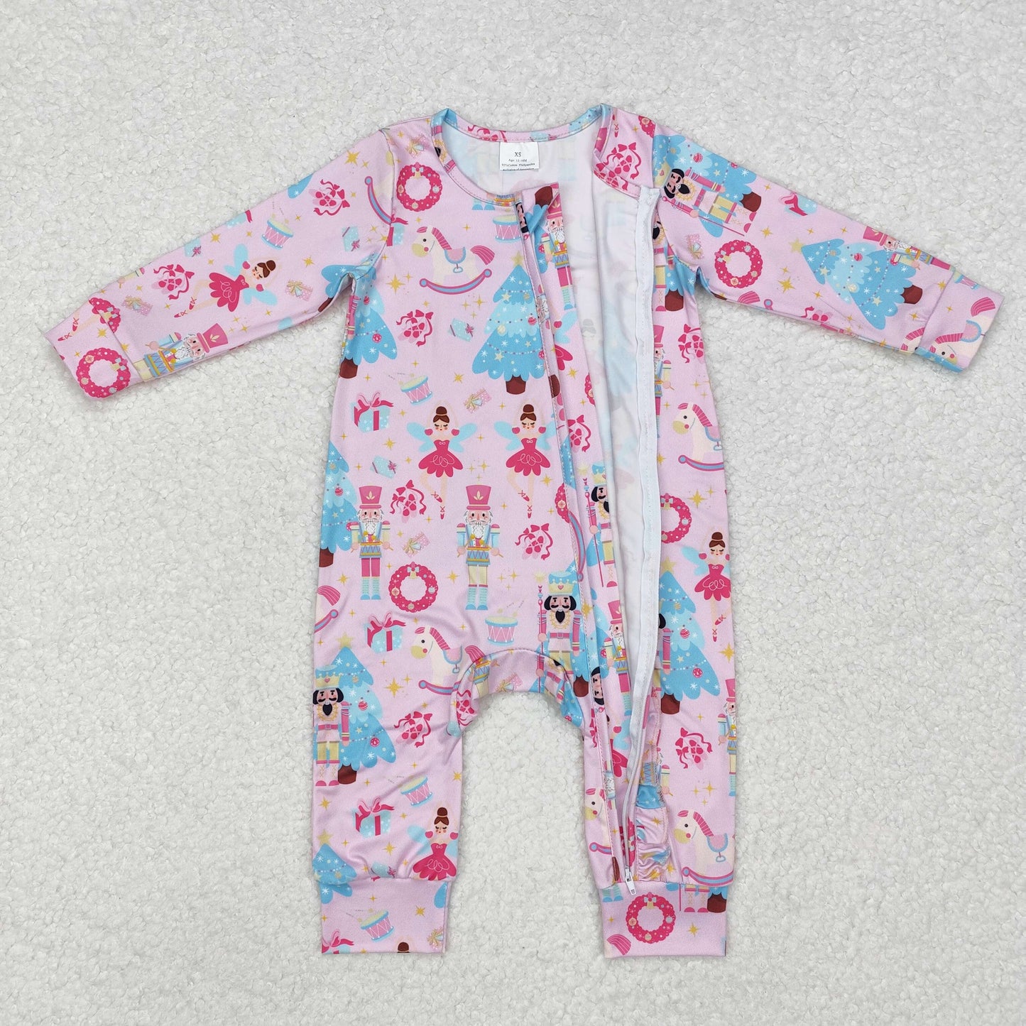 RTS NO MOQ ETA 5/7days arrived LR1970 Nutcracker pink purple zipper long sleeve jumpsuit
