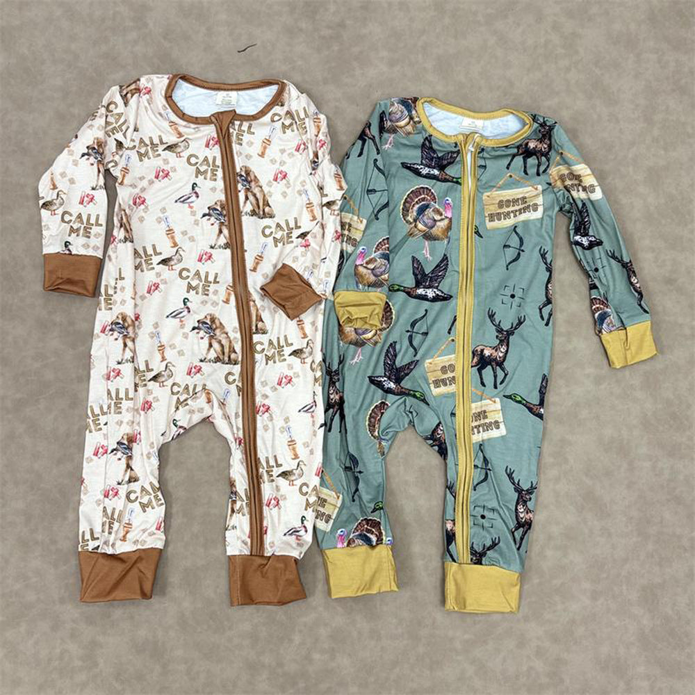 RTS NO MOQ Sibling Baby boy boy clothes modal long Sleeve Romper Mixed Sizes