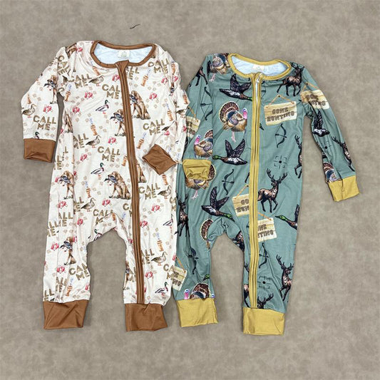 RTS NO MOQ Sibling Baby boy boy clothes modal long Sleeve Romper Mixed Sizes