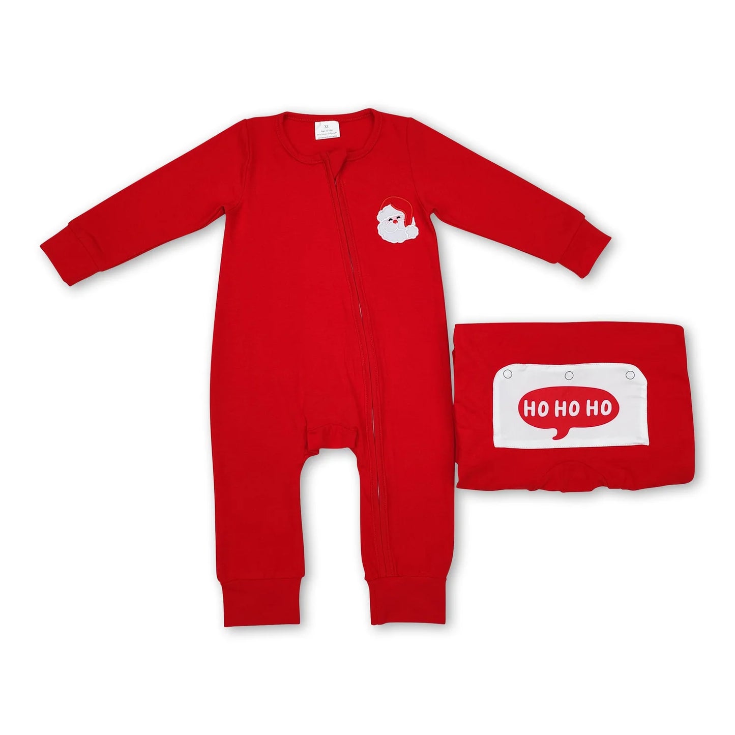 RTS NO MOQ Sibling milk silk Adult And Kids Christmas Santa Red Color Print Pocket Top Pajamas Sets Rompers Sleepwear Outfit