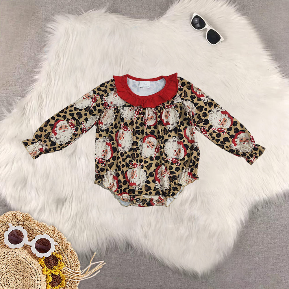 RTS Sibling baby girls clothes Christmas long Sleeve rompers