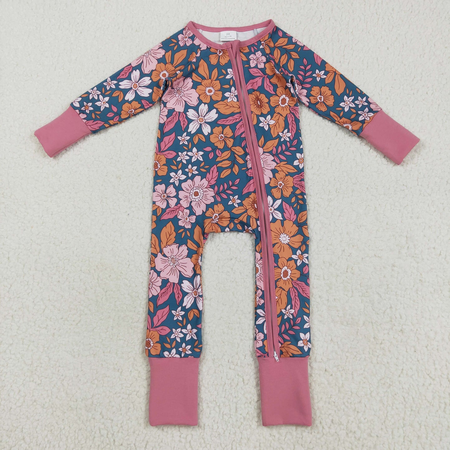RTS Sibling baby girl clothes floral long Sleeve pants sets and rompers