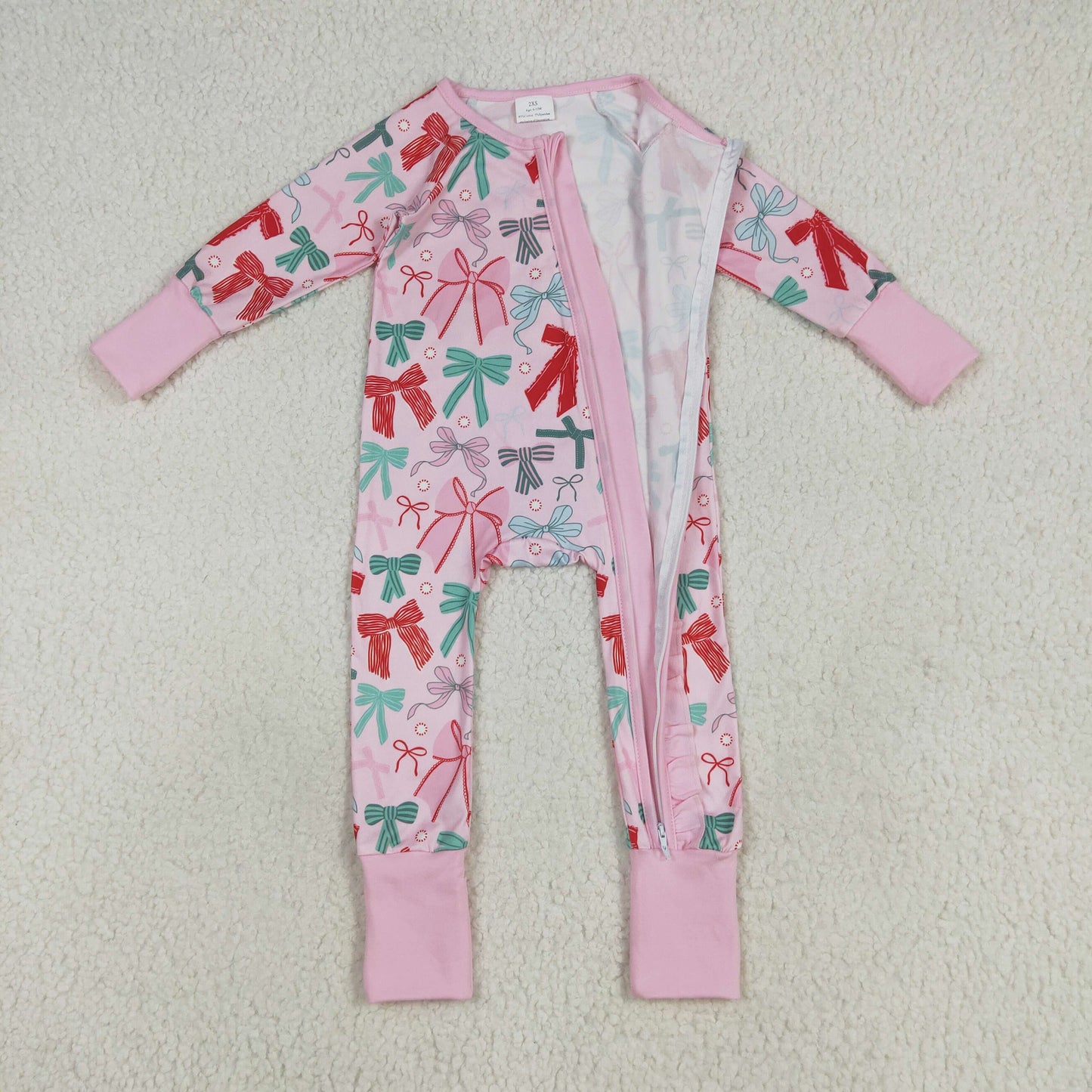 RTS NO MOQ Sibling Baby girl clothes bow long-sleeved trousers suit & romper
