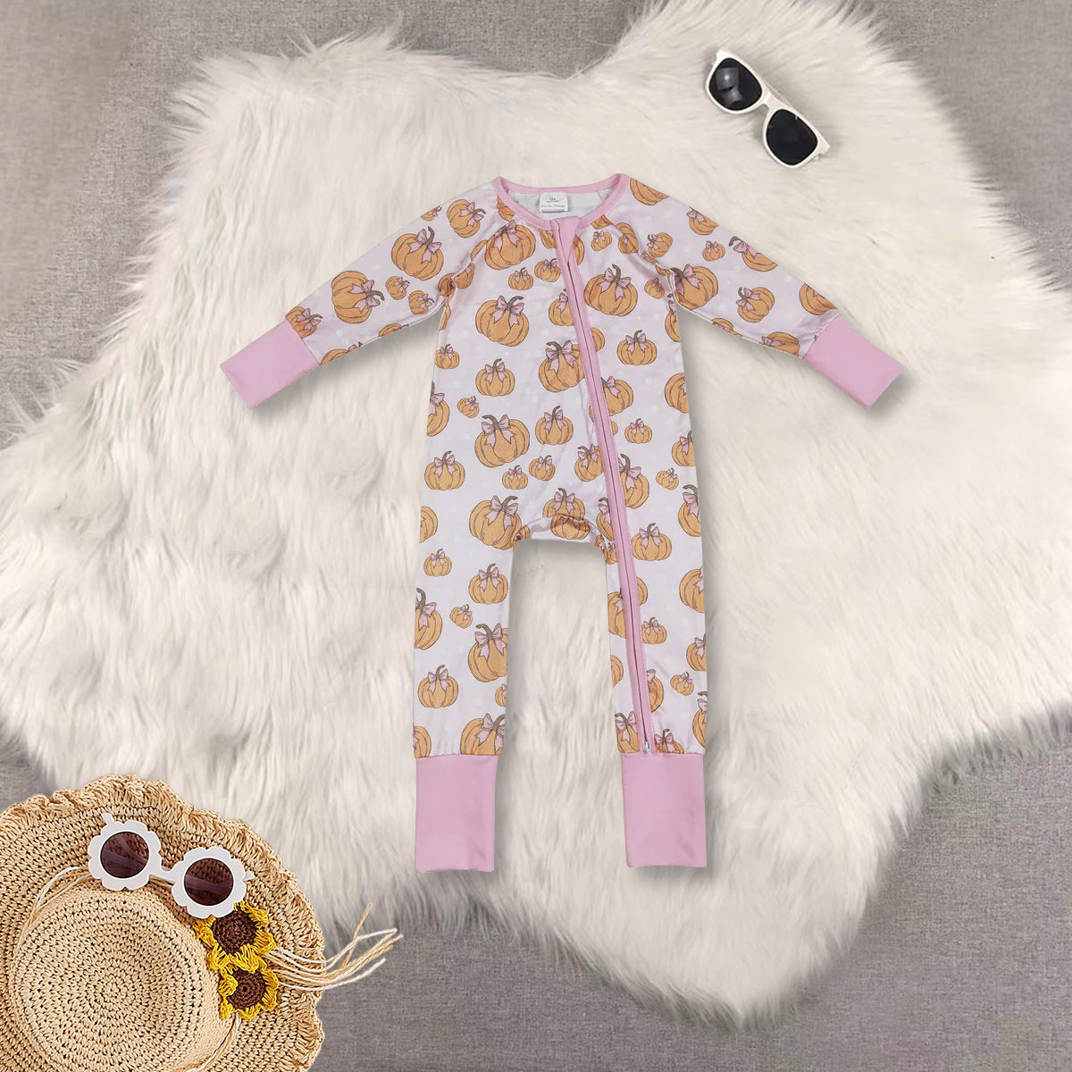 RTS Sibling baby girls clothes Halloween long Sleeve rompers