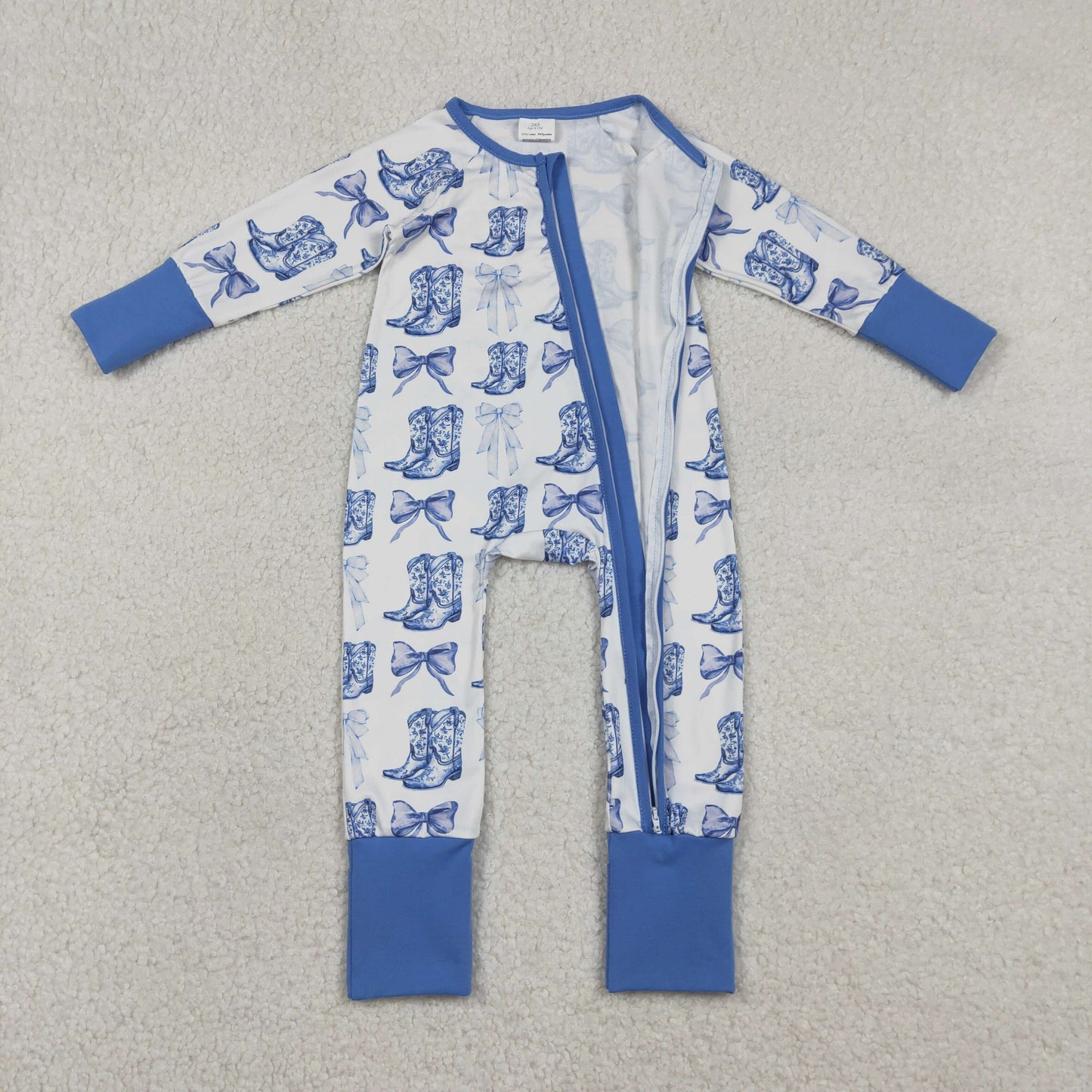 RTS NO MOQ Sibling Baby girl clothes western boots long-sleeved trousers suit & rompers