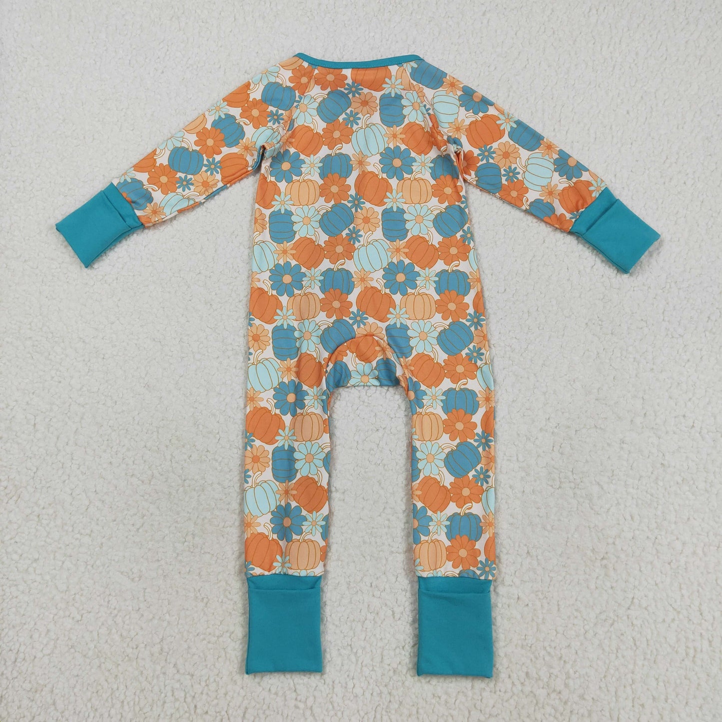 RTS NO MOQ Sibling Baby boy girls clothes Halloween pumpkin long-sleeve rompers