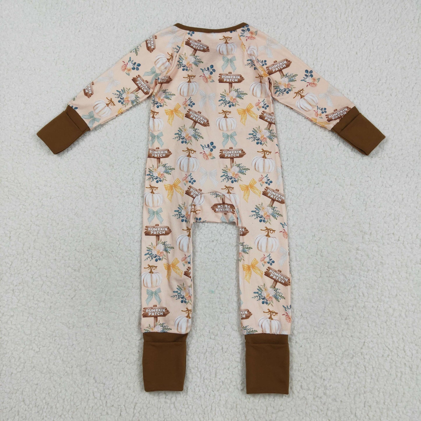 RTS NO MOQ Sibling Baby boy girls clothes Halloween pumpkin long-sleeve rompers