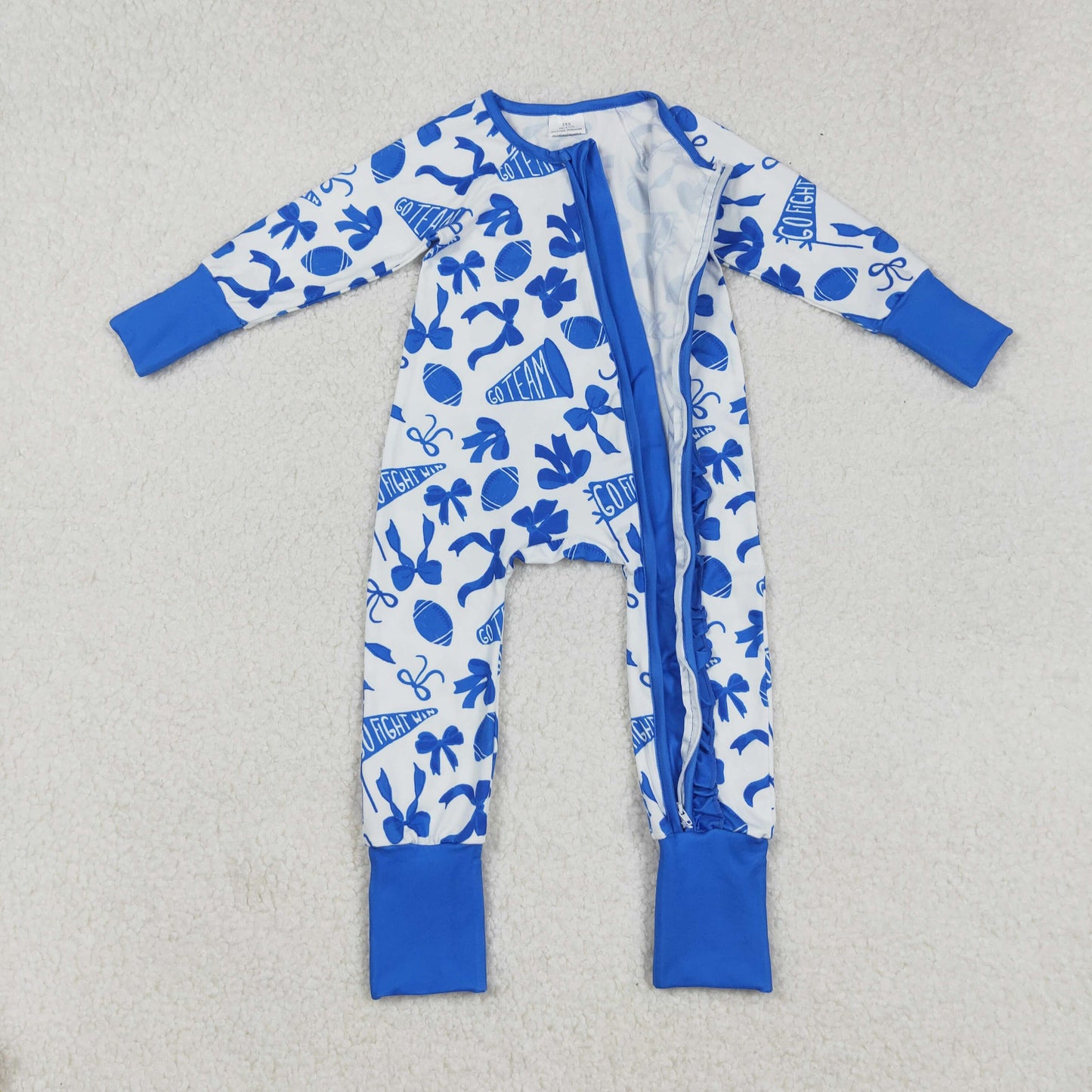RTS NO MOQ Sibling Baby boy girl clothes Bow long Sleeve Romper Mixed Sizes