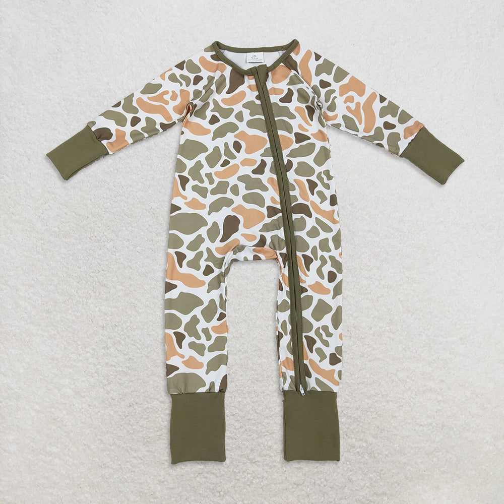 RTS NO MOQ Sibling baby boy clothes camouflage hooded long sleeved tops and sets and romper and blanket