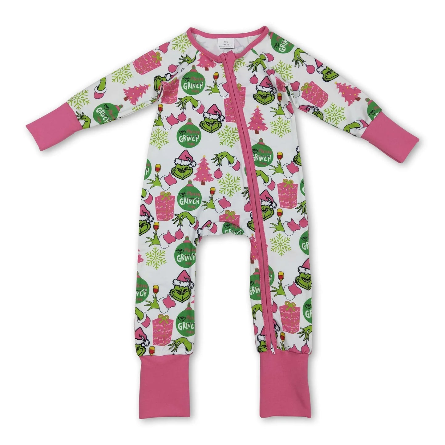 RTS NO MOQ Sibling milk silk Cute Clothes Baby Girls Christmas Long Sleeve Rompers Christmas Pajamas Sets