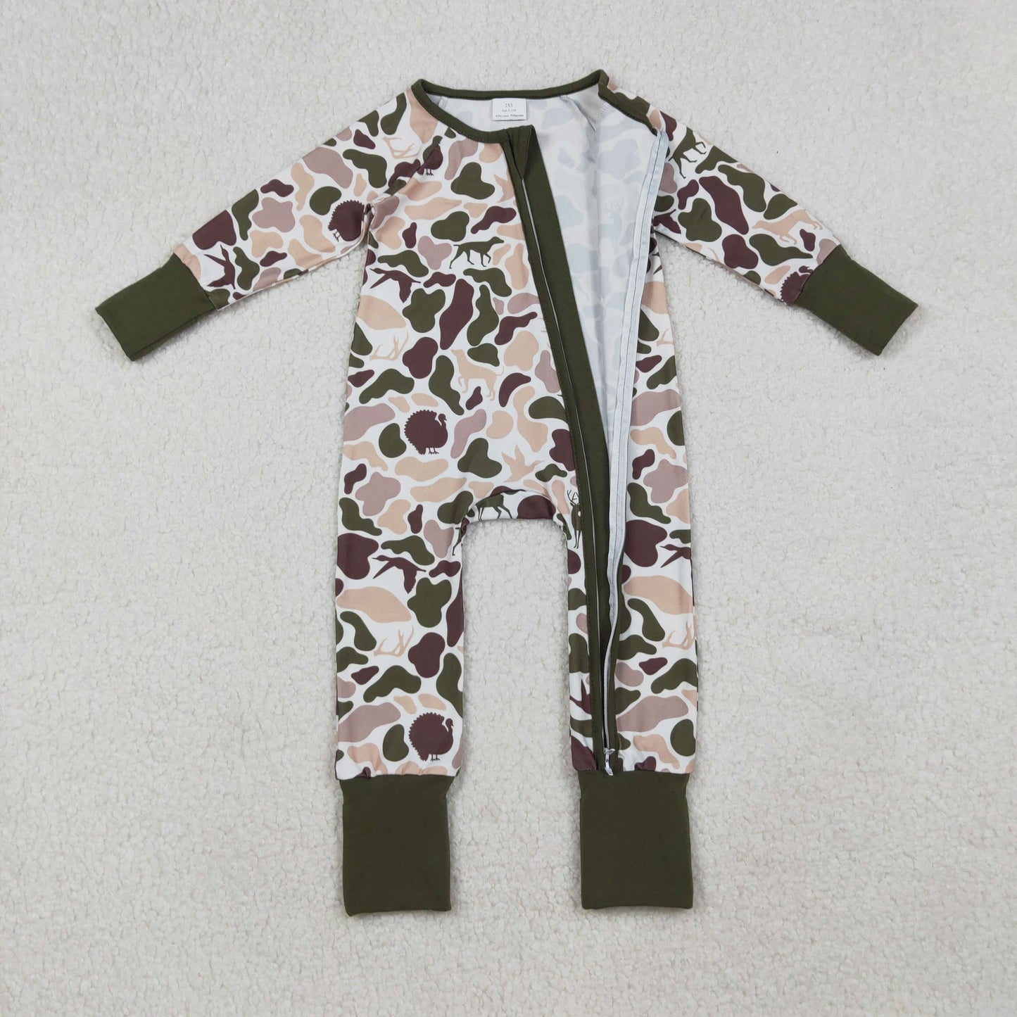 RTS NO MOQ Sibling Baby boy girls clothes camouflage duck long-sleeve rompers