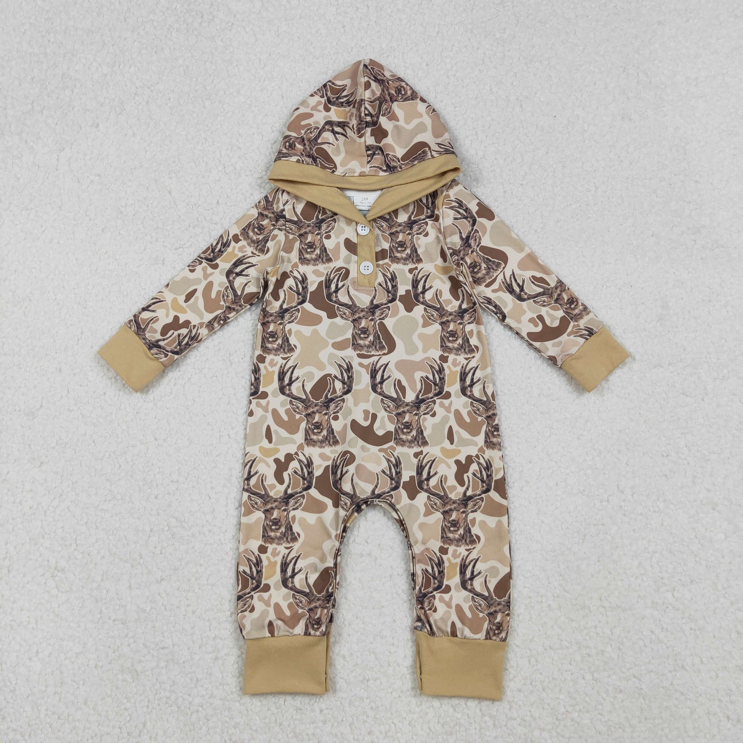 RTS NO MOQ Sibling baby Boys clothes camouflage hooded long sleeve rompers