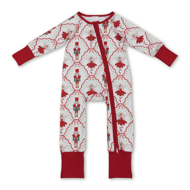 RTS NO MOQ Sibling Baby Girls Christmas Soldier Candy Cane Tunic Top Bummies Clothes Sets Romper Set