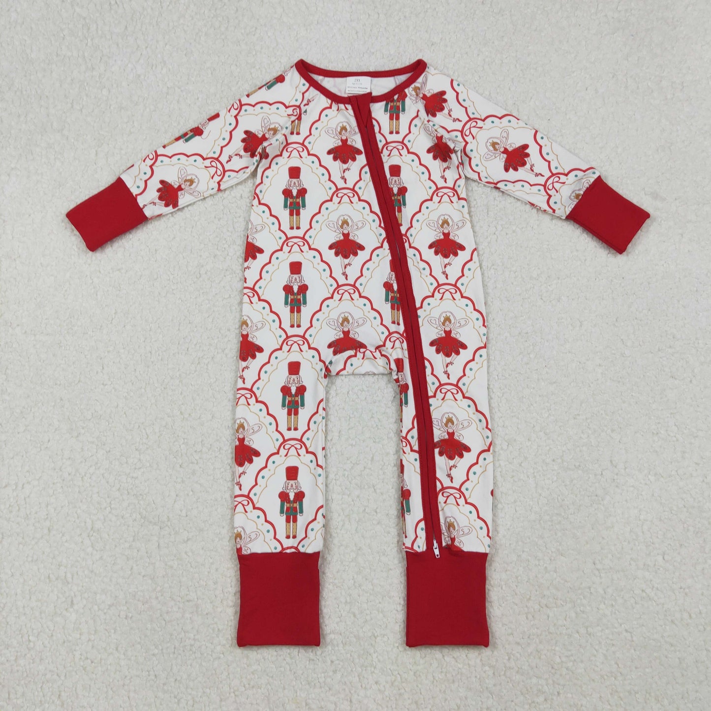 RTS Sibling baby girls clothes Christmas boot bow long Sleeve rompers