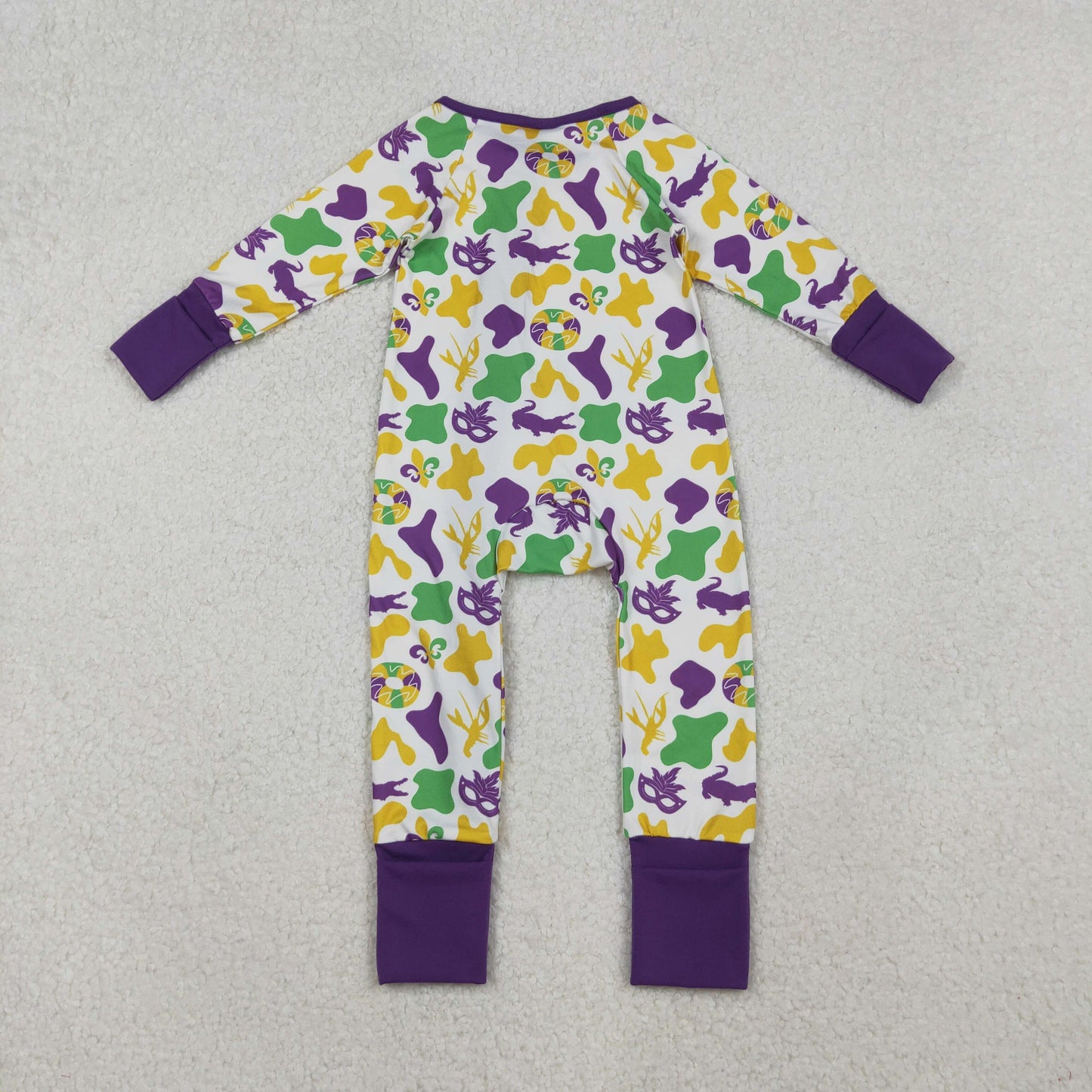 12/18m-7/8t RTS NO MOQ Sibling Baby boys clothes mardi gras long sleeve pants sets and rompers