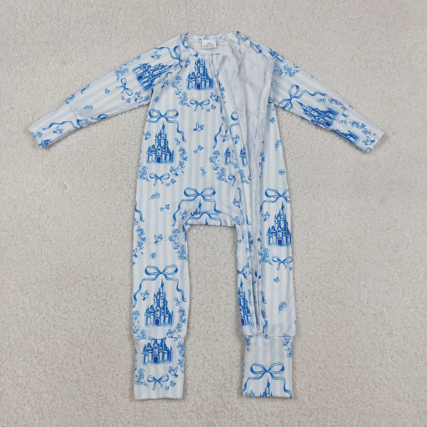 RTS NO MOQ Sibling Baby boy girls clothes bow long-sleeve rompers