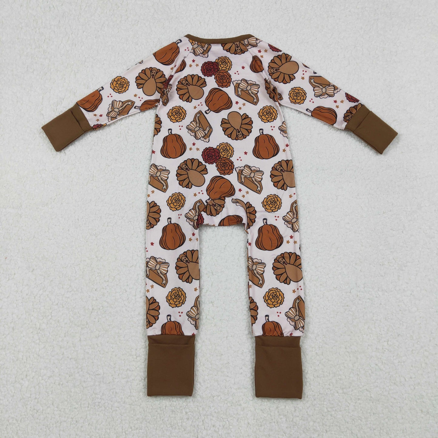 12/18m-7/8t RTS NO MOQ Sibling baby girl clothes Halloween pumpkin turkey long sleeve pants Sets and romper