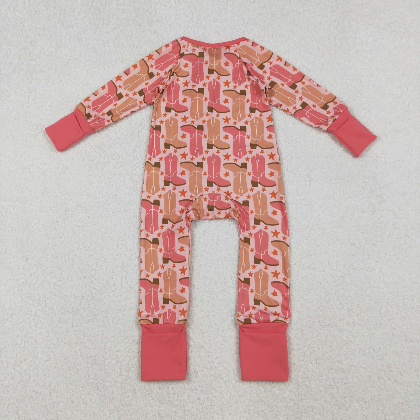 RTS NO MOQ Sibling baby girl boy clothes western boots long sleeve rompers