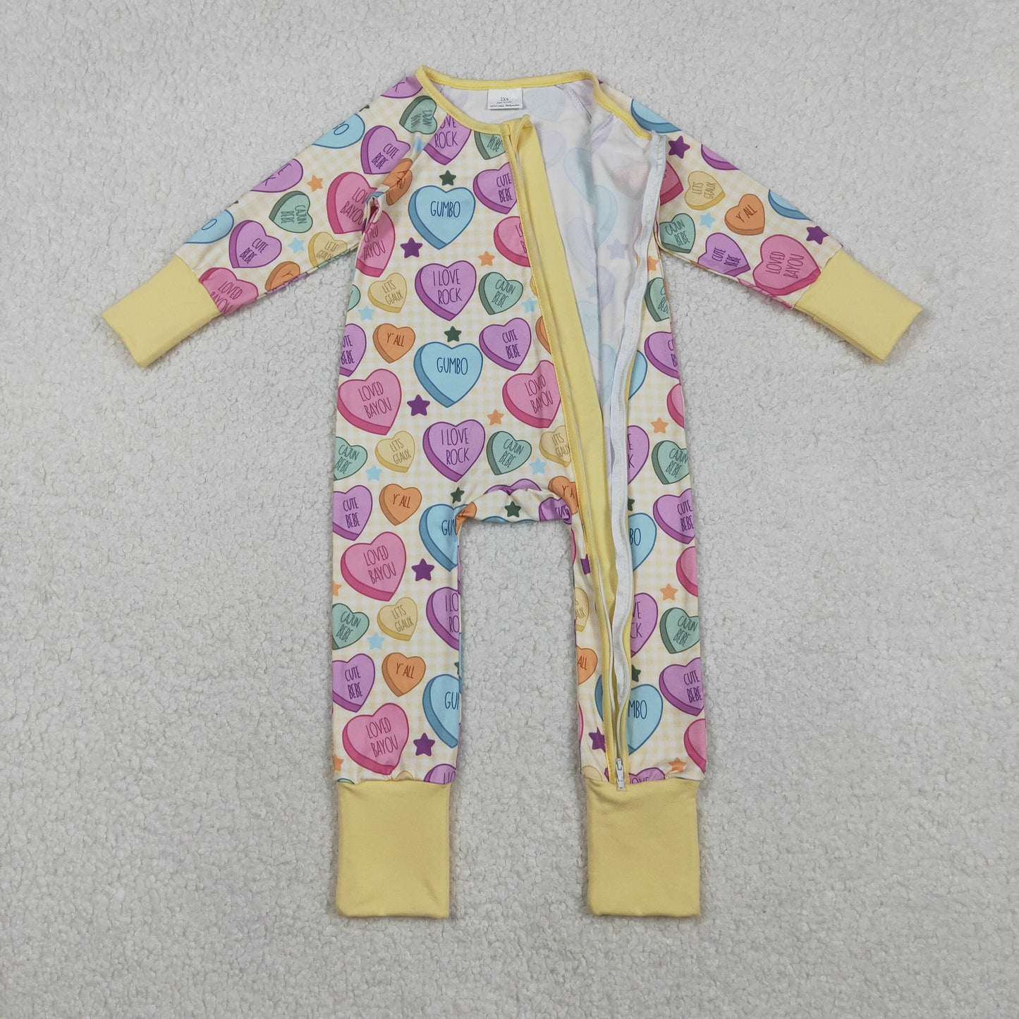 RTS NO MOQ Sibling Baby girls clothes Valentine love long-sleeve rompers