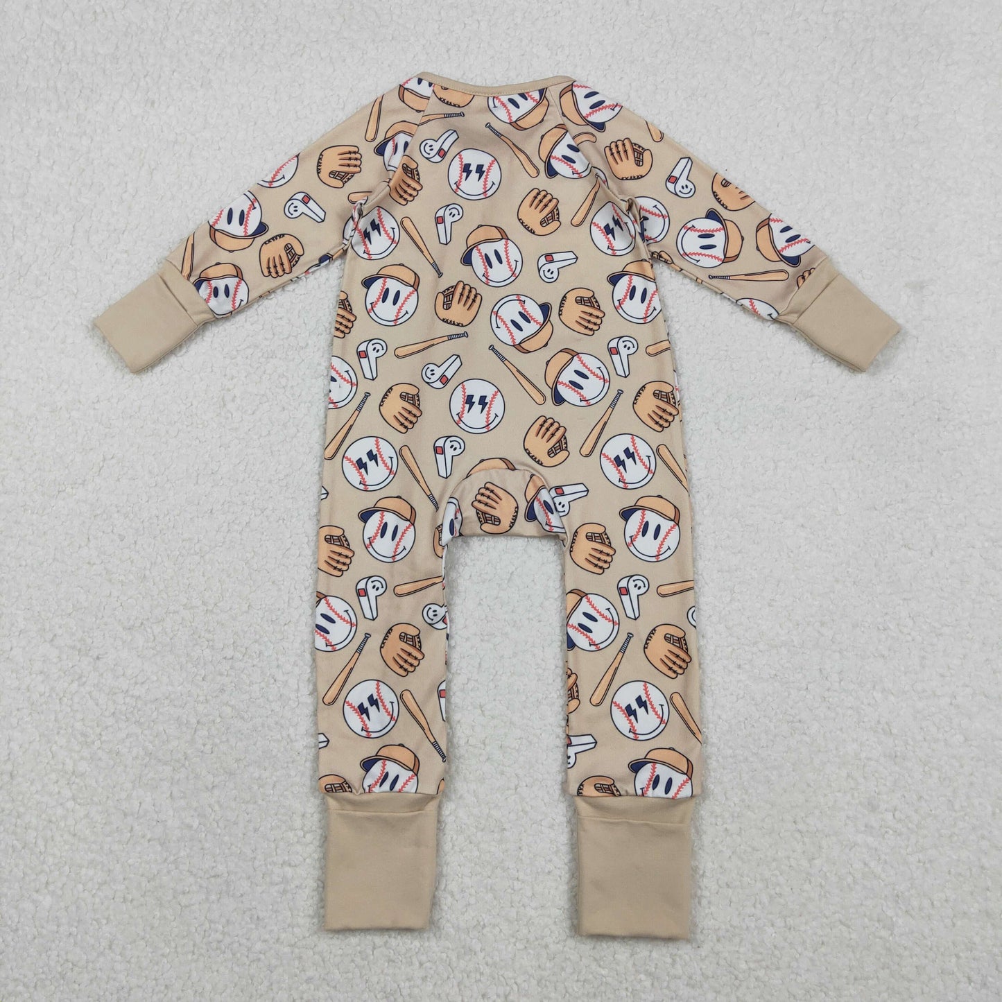 RTS NO MOQ Sibling Baby boy clothes baseball smiley long-sleeved trousers suit & rompers