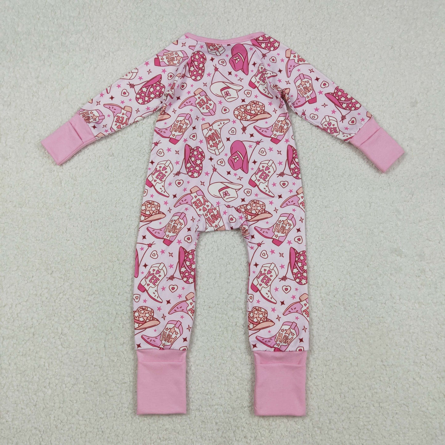RTS NO MOQ Sibling Baby girl clothes western boots long-sleeved trousers suit & rompers
