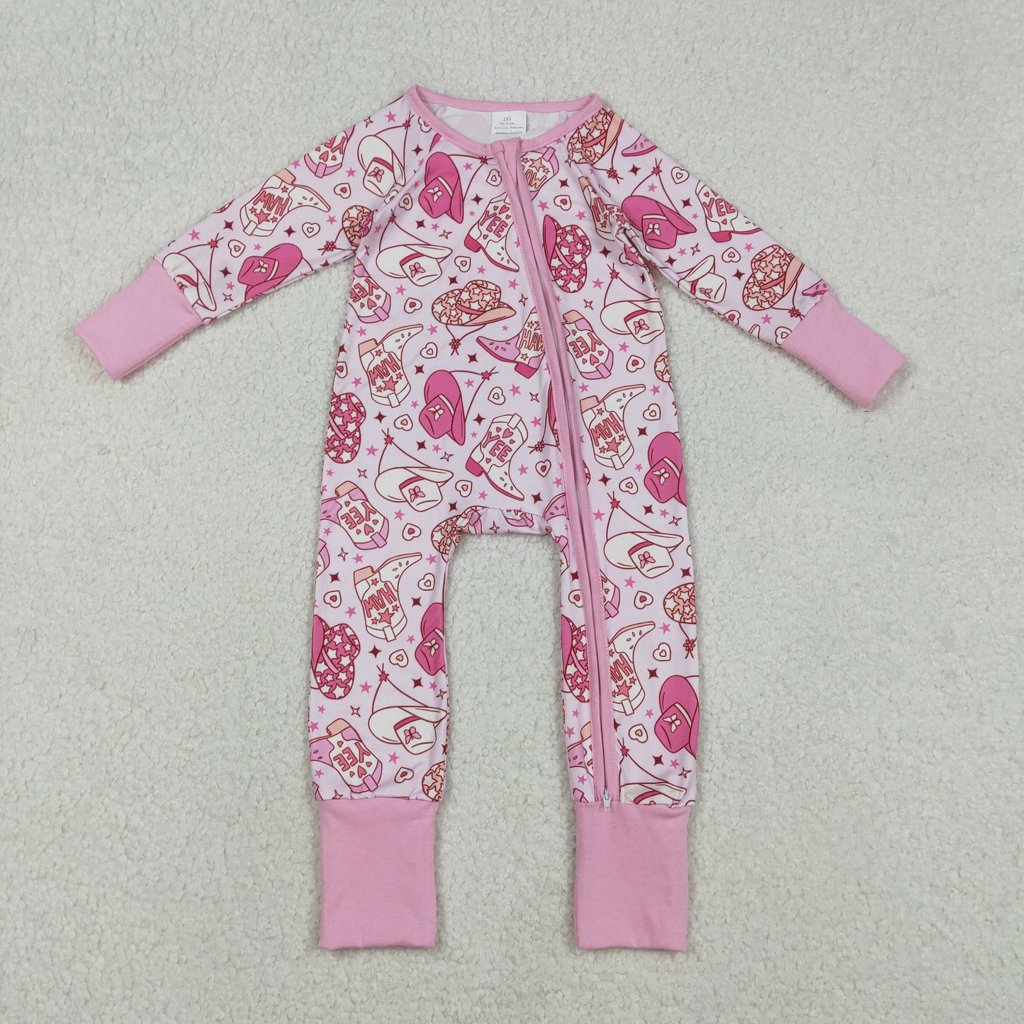 RTS NO MOQ Sibling Baby girl clothes western boots long-sleeved trousers suit & rompers
