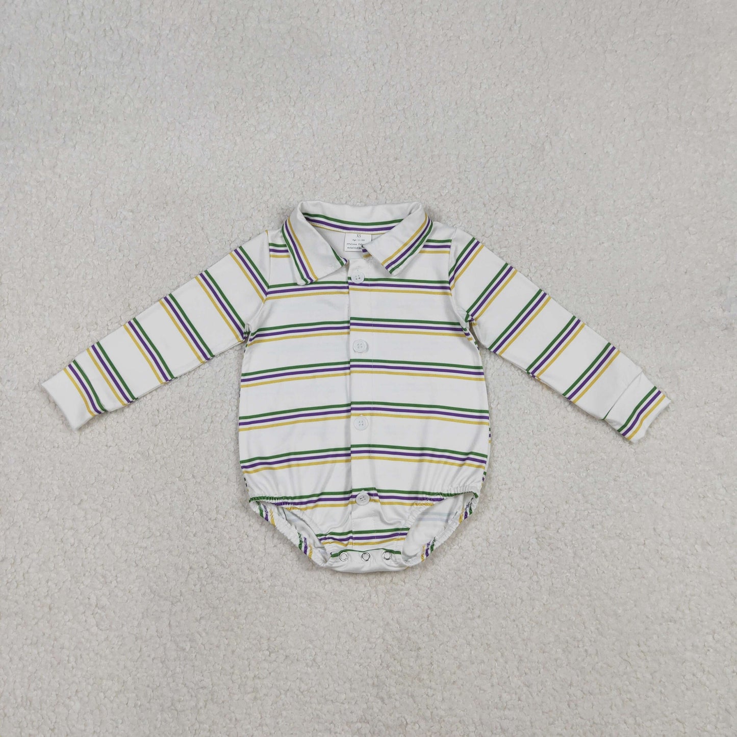 RTS NO MOQ Sibling baby girl clothes mardi gras long sleeve top & dress and romper