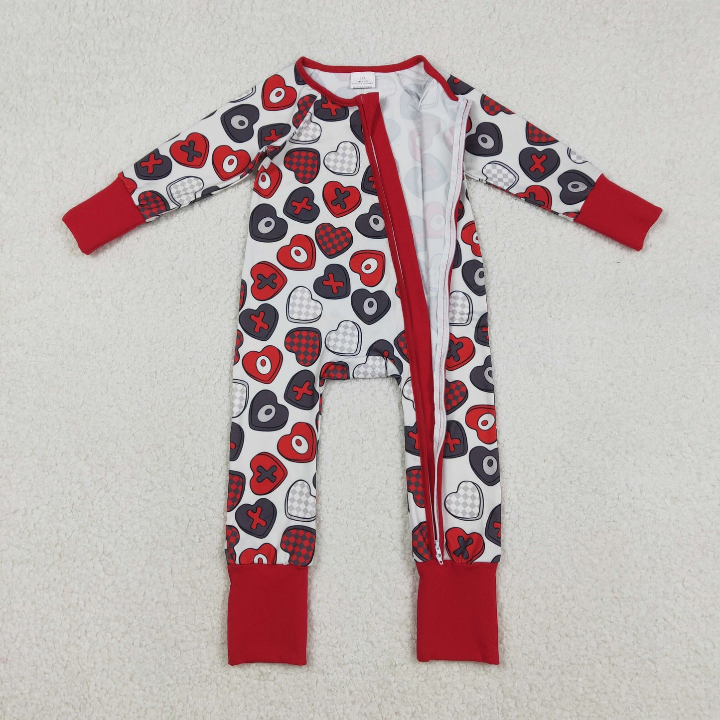 RTS NO MOQ Sibling Baby girls clothes Valentine love long-sleeve rompers