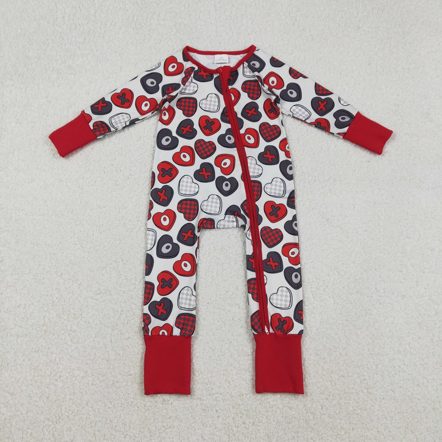 RTS NO MOQ Sibling Baby girls clothes Valentine love long-sleeve rompers