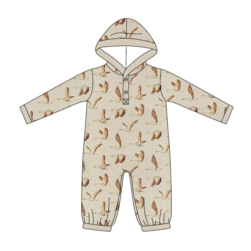 (Pre Order) No moq milk silk Baby Boys Horse Rodeos Long Sleeve Hunting Rompers