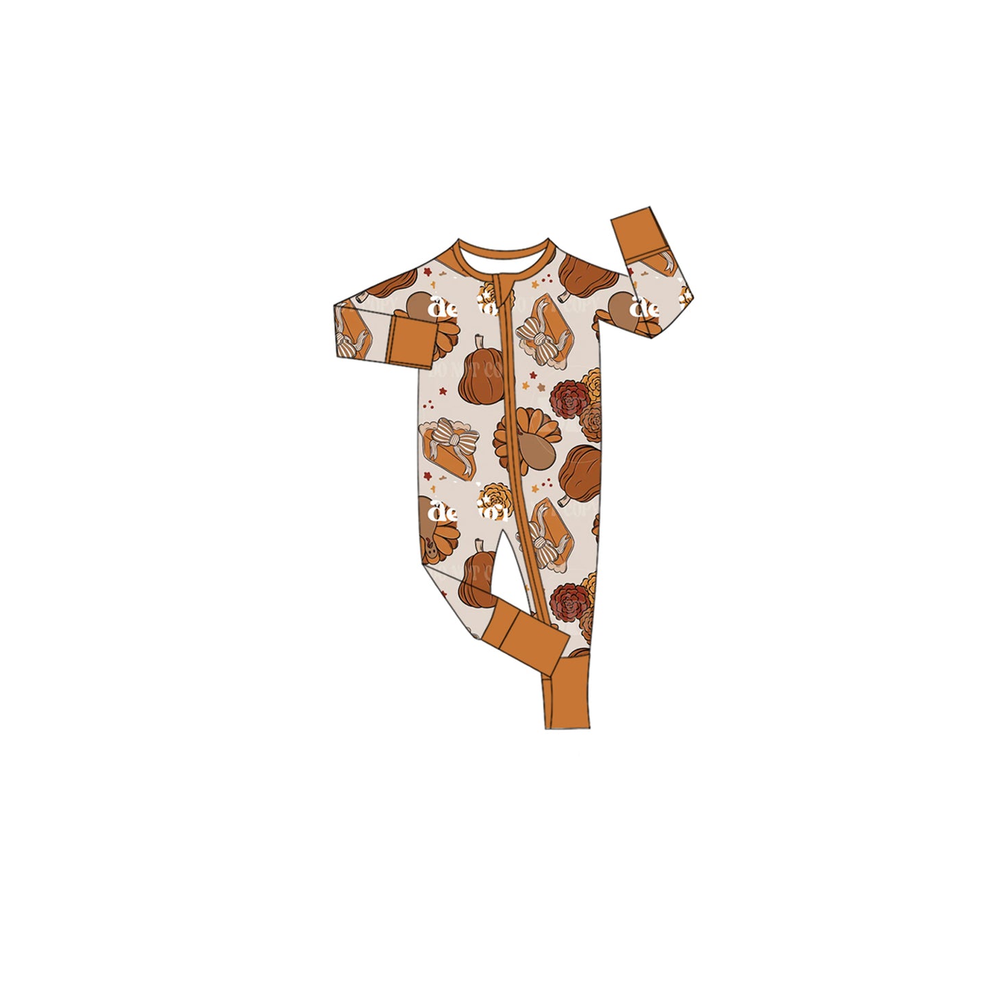 (Preorder new) No moq Baby Girls Turkey Pumpkin Print Long Sleeve Top And Pants Pajama Set Rompers Dress Blankets Thanksgiving Outfit