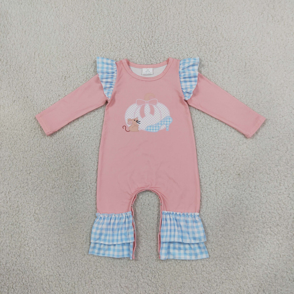 NEW RTS NO MOQ milk silk LR3217 Baby Girls Bow Pumpkins Fall Ruffle Holiday Rompers