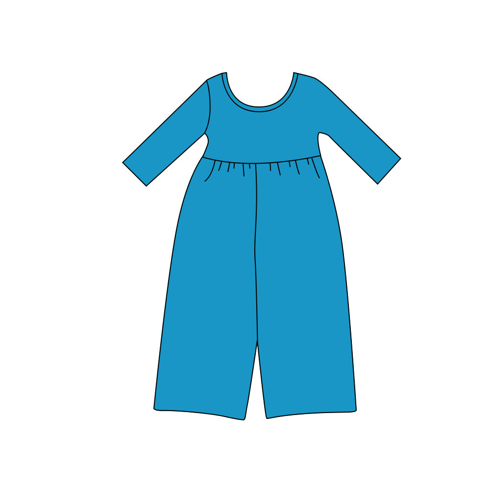 (Preorder new) No moq Baby Girls Solid Color Long Sleeve Pant Jumpsuits Casual Daily Wear