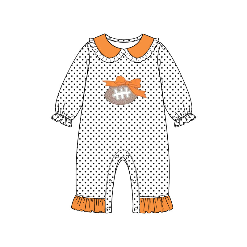 (Preorder new) No moq Baby Girls Long Sleeve Top Orange Bell Bottom Pant Clothes Set Rompers Dress