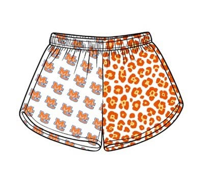 custom moq 5 mix size LRPRAS01 Adult Leopard Elastic Waist Casual Summer Team Shorts